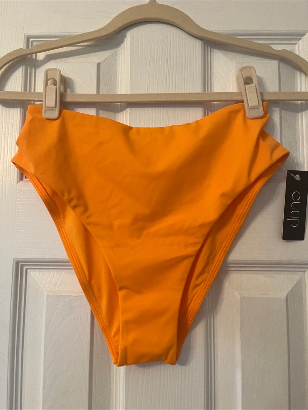 CUUP High-Waist Bikini Bottom in Orange